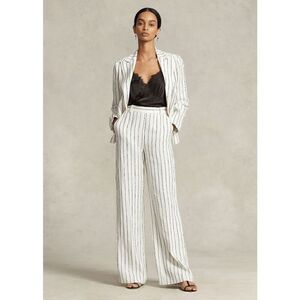Polo Ralph Lauren Striped Linen Jacquard Straight Pant